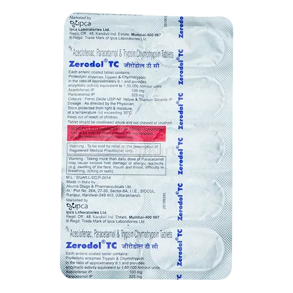 zerodol tc tablet 10's